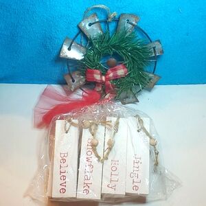 Rustic Farmhouse Christmas Ornament Set 9 pieces total!